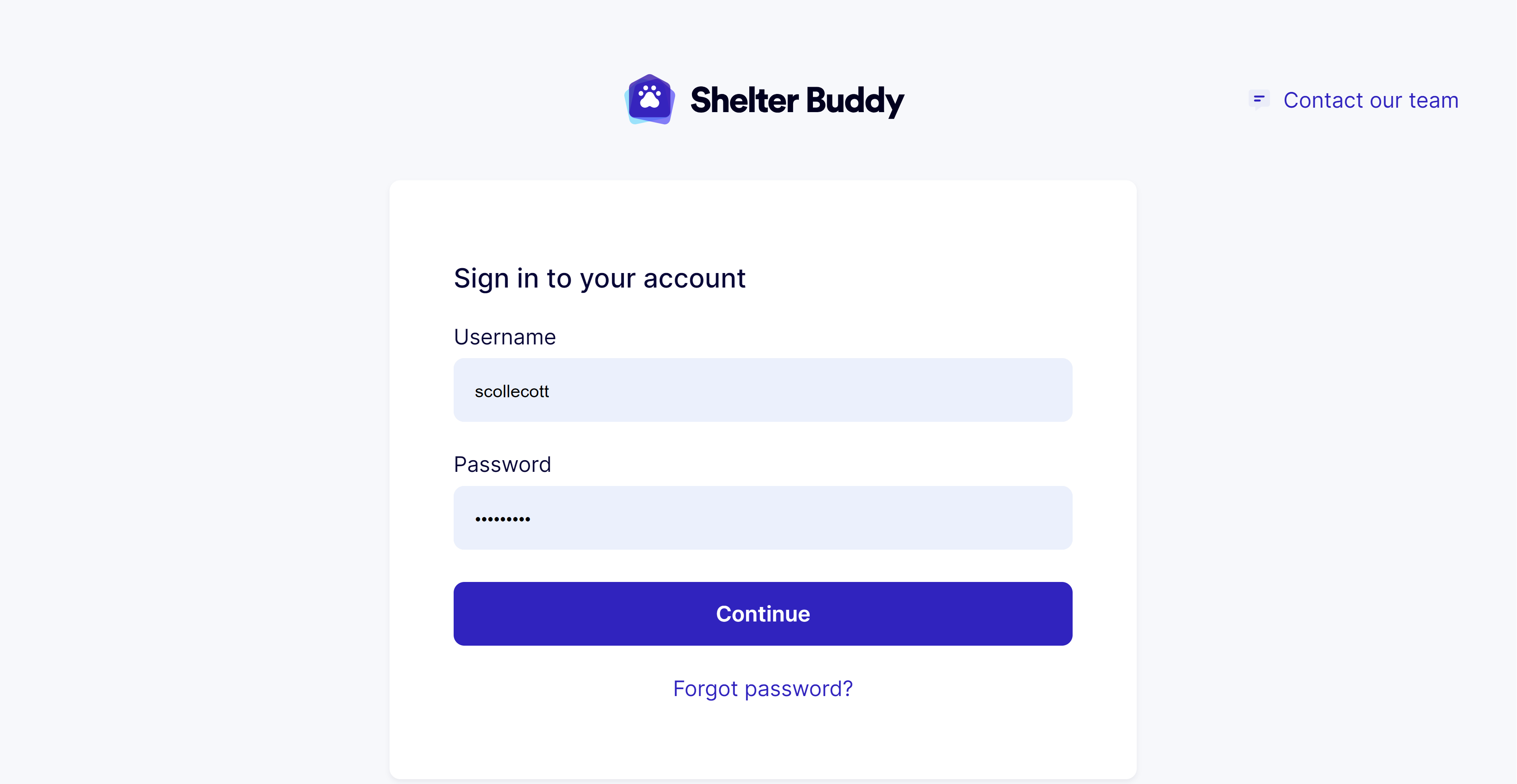 shelter buddy login