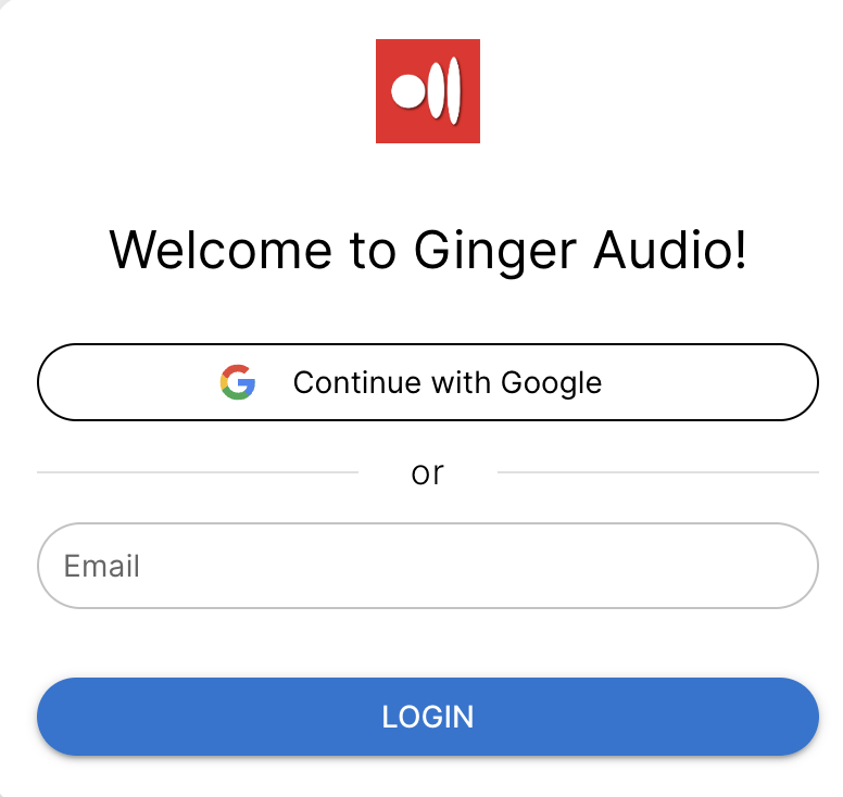 ginger login
