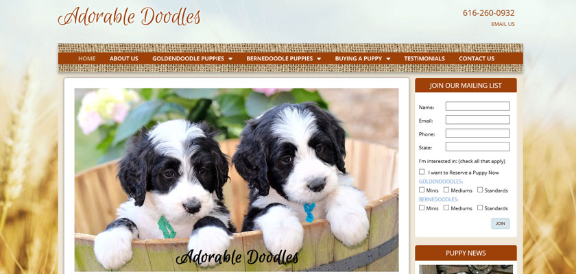 puppies websites