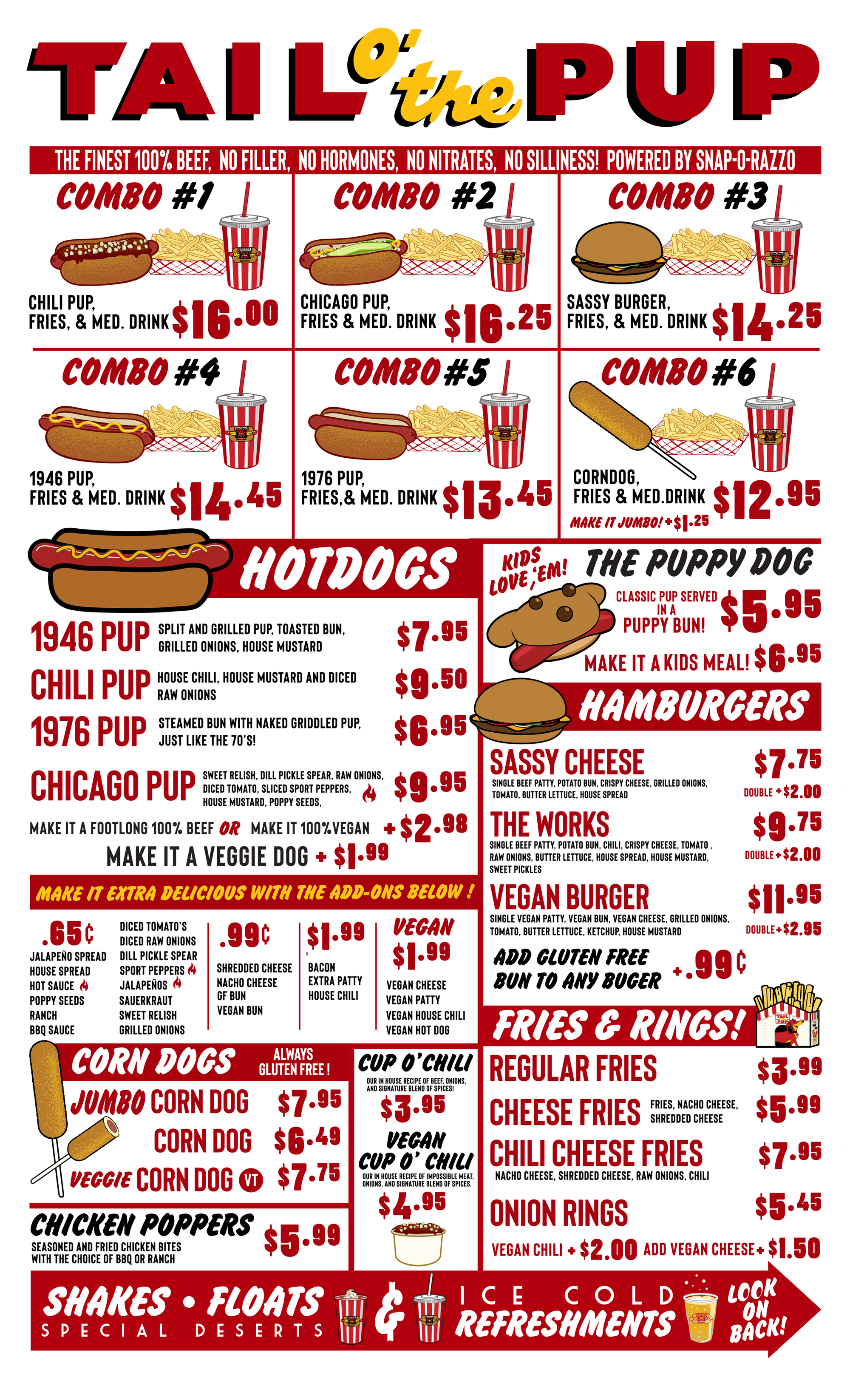 tail o the pup menu
