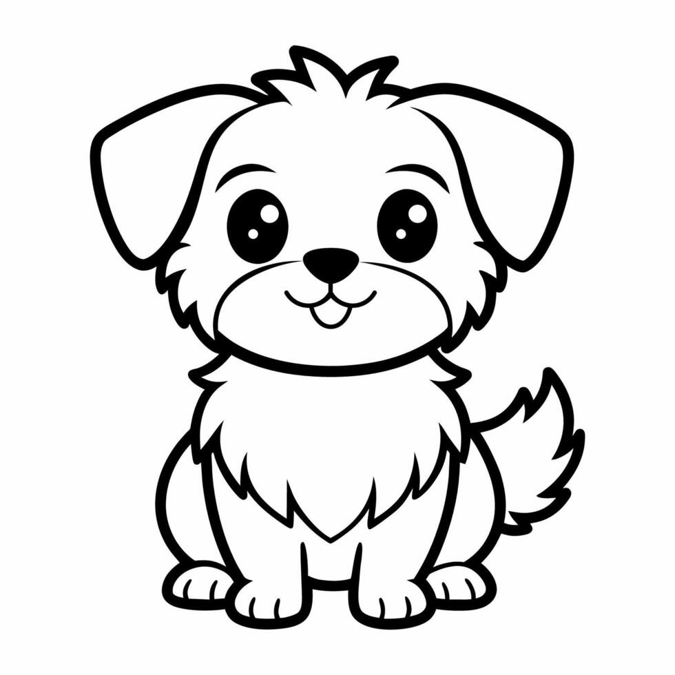 cute dog outline
