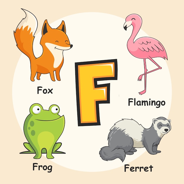 animales con f