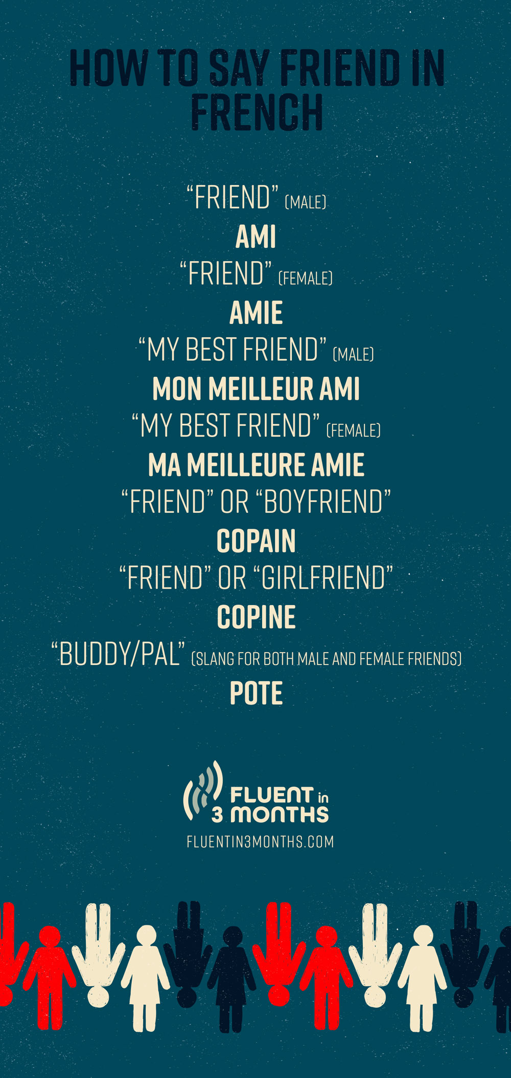 my female friend in french