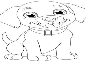 cute dog outline