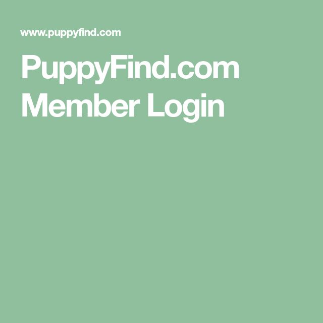 puppyfind login